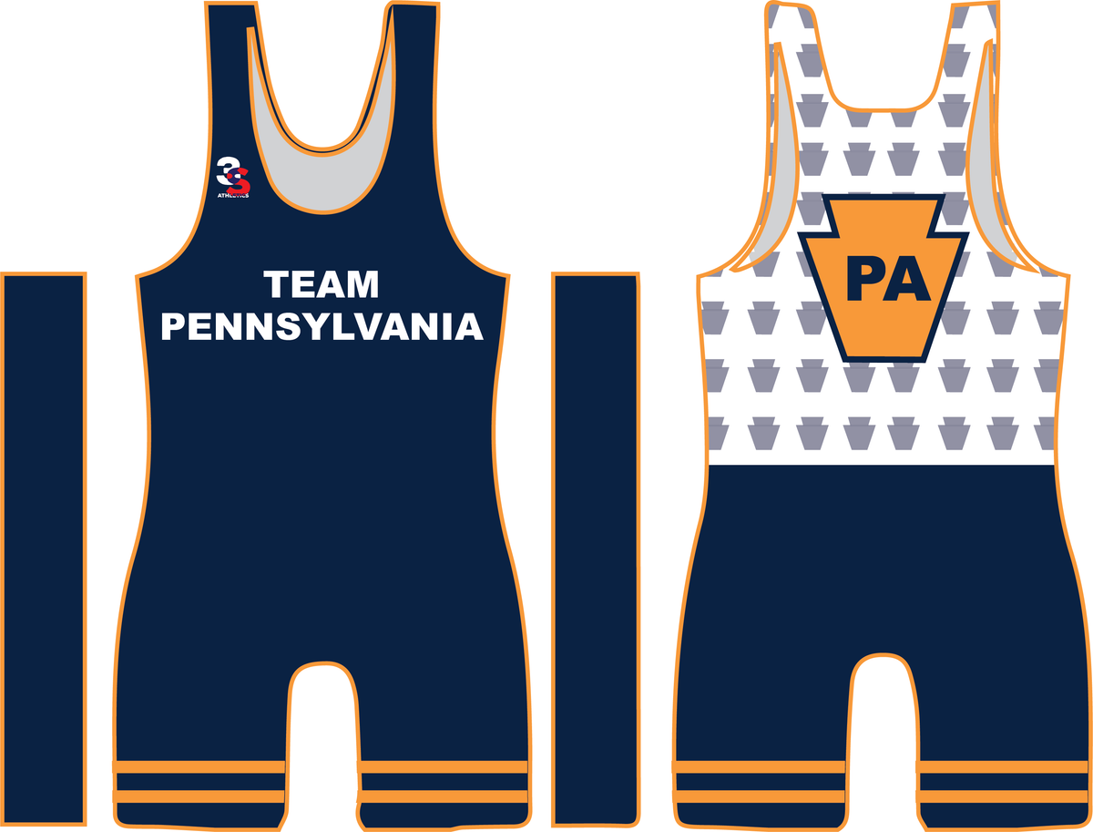 3S Athletics Team PA 23 Wrestling Singlet 1