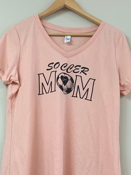Soccer Mom Ladies V-Neck Tee